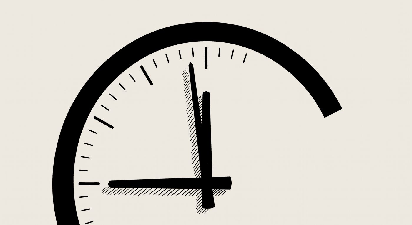 The Fiscal Clock, hands just shy of midnight